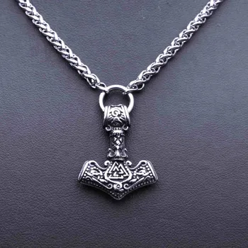 Náhrdelník Ocelový Náhrdelník - Thorovo Kladivo / Mjolnir / Malé (025)
