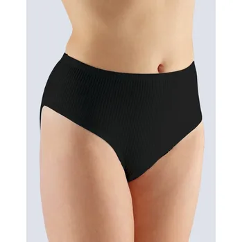 Dámská móda GINA dámské kalhotky klasické ve větších velikostech, větší velikosti, šité, jednobarevné 11089P - černá - 54/56