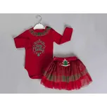 2-dílný Vánoční set body + sukně Baby 68/74