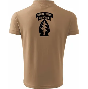 Pánská košile Airbone Special Forces - Polokošile pánská Pique Polo 203 - 5XL ( Písková )