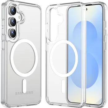 Pouzdro na mobilní telefon OCHRANNÝ ZADNÍ KRYT POUZDRO MAGSAFE + PRÉMIOVÉ 9H SKLO PRO SAMSUNG GALAXY S25