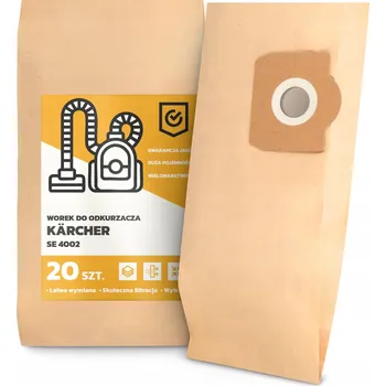 Sáček do vysavače 20x SÁČEK do VYSAVAČE Kärcher SE 4002 Papírový Sáček SÁČKY DVOUVRSTVÉ 2A