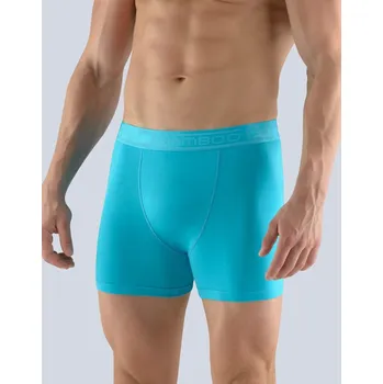 Pánské spodní prádlo Jednobarevné boxerky s delší nohavičkou Bamboo - dunaj - 50/52