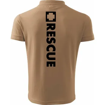 Pánská košile Hranatý kříž - Rescue - Polokošile pánská Pique Polo 203 - L ( Písková )