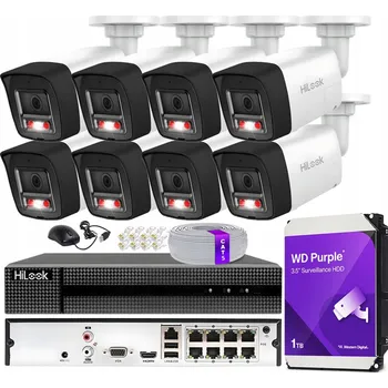 Bezpečnostní kamera Sada pro monitoring HiLook MONITOROVACÍ SADA IP 8MPx 8x B180HA-LUF/SL
