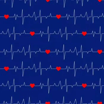 Galanterie Úplet, Modré EKG (E) (Top kvalitní úplet Bella digitisk)