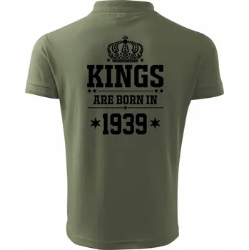 Pánská košile Kings are born in 1939 - Polokošile pánská Pique Polo 203 - 2XL ( Khaki )