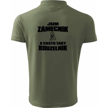 Pánská košile Kouzelník - zámečník - Polokošile pánská Pique Polo 203 - 4XL ( Khaki )