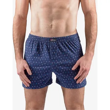 Trenýrky GINA pánské trenky volné, šité, s potiskem 75190P - lékořice dunaj - 46/48