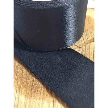 Stuha Atlasová stuha šíře 50 mm barva černá