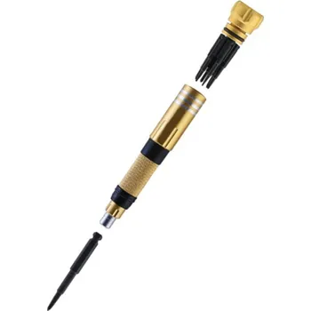 Šroubovák BEST BST-8927A výsuvná sada precizních šroubováků (6v1) – zlatá