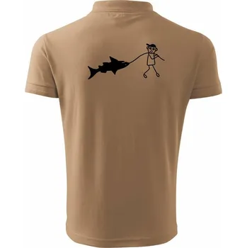 Pánská košile Velký rybář - Polokošile pánská Pique Polo 203 - 3XL ( Písková )