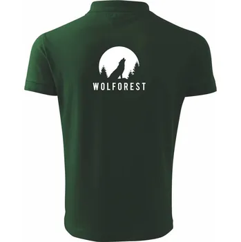Pánská košile Wolforest - Polokošile pánská Pique Polo 203 - 4XL ( Lahvově zelená )