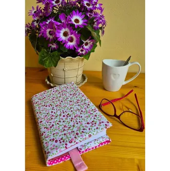 Povlak na dekorativní polštářek Obal na knížku_růžová kvítka