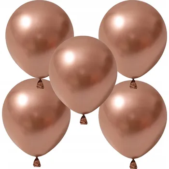 Balónek 5 kusů Balónky 12 palců (30 cm) METALICKÉ RŮŽOVÉ ZLATO, ideální pro helium