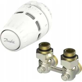 Hlavice pro radiátor ÚHLOVÁ TERMOSTATICKÁ SADA 1/2'' VENTILY + HLAVICE