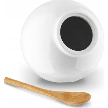 Dóza na potraviny Kuchyňská dóza na sypké potraviny s lžičkou Konighoffer Ceramic 11x10 cm bílá