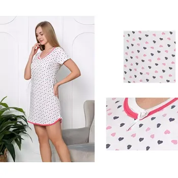 Dámská košilka La Penna Gold Line bílá se srdíčky XL