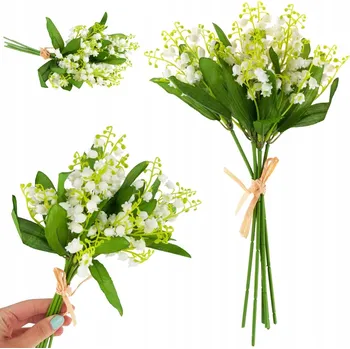 umělá květina UMĚLÁ KONVALINKA KYTICE VĚTVIČKA BÍLÉ KVĚTY