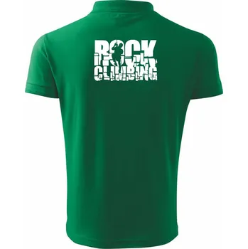 Pánská košile Rock climbing - Polokošile pánská Pique Polo 203 - 5XL ( Středně zelená )