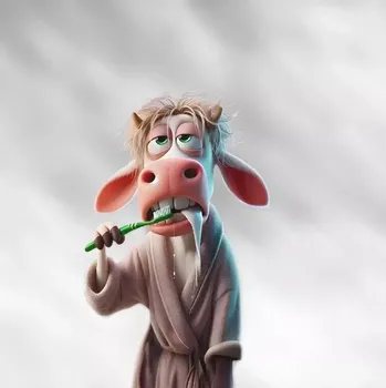 Úplet, Čištění zubů, panel (E) (Top kvalitní úplet Bella)