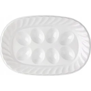Talíř OVÁLNÝ TALÍŘ PODNOS MÍSA NA VEJCE