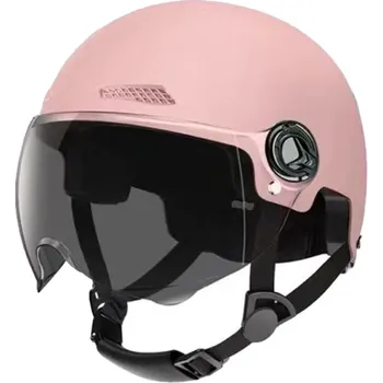 Motocyklové brýle Poloviční motocyklová přilba vyklápěcí 54–62 cm Pohodlná ochranná helma na skútr Kompaktní rozměry 26x20x18 cm Větrání a komfort růžová