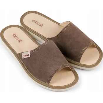 Dámská obuv Dámské kožené semišové Pantofle , domácí pantofle, NOWO 40