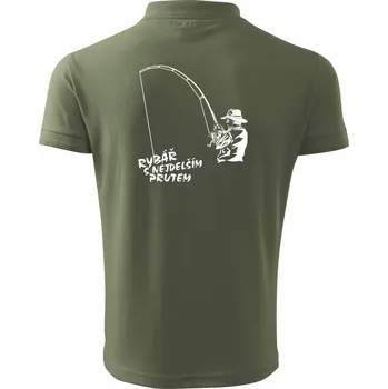 Pánská košile Rybář s nejdelším prutem - Polokošile pánská Pique Polo 203 - S ( Khaki )