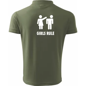 Pánská košile Girls rule - Polokošile pánská Pique Polo 203 - 4XL ( Khaki )