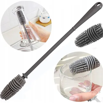 Kartáč na nádobí Silikonový kartáč na čištění lahví a karaf