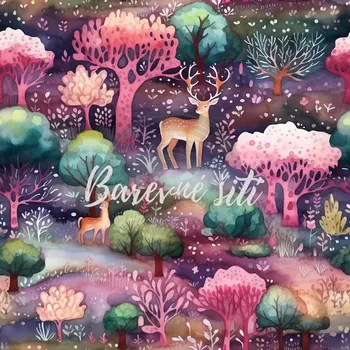 Úplet, Růžovozelený&nbsp;lesík (E) (Top kvalitní úplet Bella digitisk)