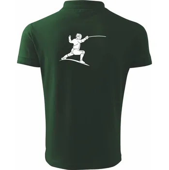 Pánská košile Šermíř postava - Polokošile pánská Pique Polo 203 - L ( Lahvově zelená )