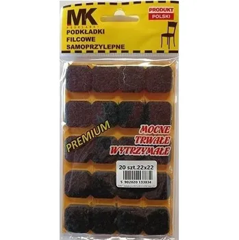 Obraz Plstěné podložky MK 22 x 22 mm 20 kusů černé