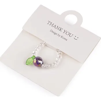 Prsten Prsten pružný z broušených korálků s AB efektem, barva 5 fialová