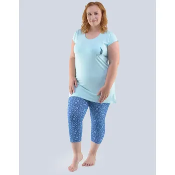 Dámské pyžamo Dámské pyžamo 3/4 - aqua lékořice - S