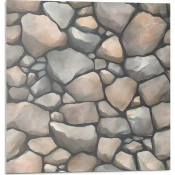 Dlažba Vinylové dlaždice s grafikou do koupelny - Vzor kameny na pozadí, 20 ks, 20x20 cm