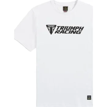 Pánské tričko TRIUMPH triko RACING white/black - L