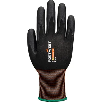 Pracovní rukavice PORTWEST GP GRIP 18 A374 / Máčené nitrilové rukavice - černá XXL