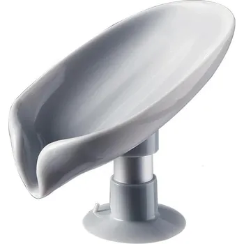 Mýdlenka Super odkapávací mýdlenka s přísavkami do koupelny | mýdlenka, koupelnový držák - Šedá-b