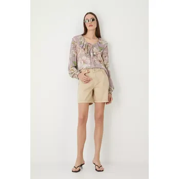 Bavlněné riflové kraťasy Medicine medium waist RS25.SZD092 béžová 02J, vel. XS