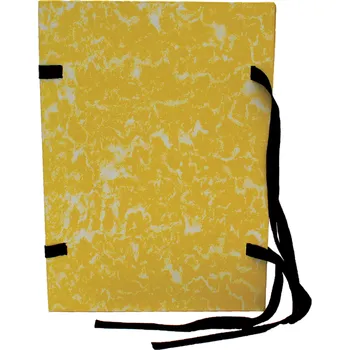 Archivační box Spisové desky s tkanicemi A4 - mramor žluté