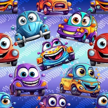 Úplet, Okatá autíčka dofialova (E) (Top kvalitní úplet Bella digitisk)