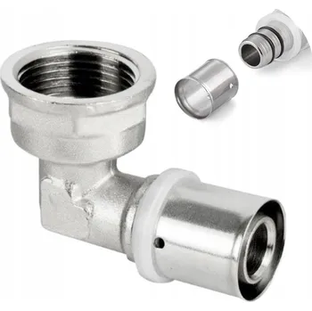 Fitinka KOLENO LISOVACÍ PEX 25 x 1 VNITŘNÍ ZÁVIT MOSAZ Pro Trubky Kolínko LISOVANÉ