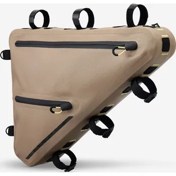 brašna na kolo ROCKRIDER Cyklistická celorámová brašna 9 l vodotěsná IPX3 ADVT 900 BÉŽOVÁ|KAŠTANOVÁ