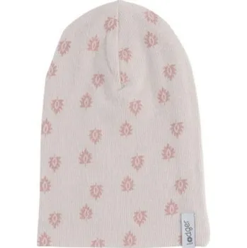 Kojenecké oblečení LODGER Beanie Print Rib Tan 0 - 6 měsíců