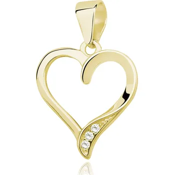 Přívěsek LUNICA Stříbrný přívěsek ZLATÉ SRDÍČKO 0111 Ag 925; ≤0,8 g.