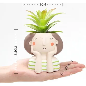 Květináč Vílí květináč pro sukulenty | dekorace, květináč - Zelený