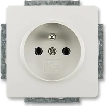 Elektrická zásuvka ABB Zásuvka jednonásobná s ochranným kolíkem 5518G-A02349 S1W