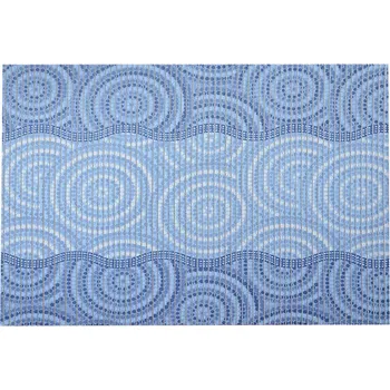 Koupelnová předložka HW LOGISTIC s.r.o. Pěnová koupelnová předložka CIRKA modrá 65 x 80 cm